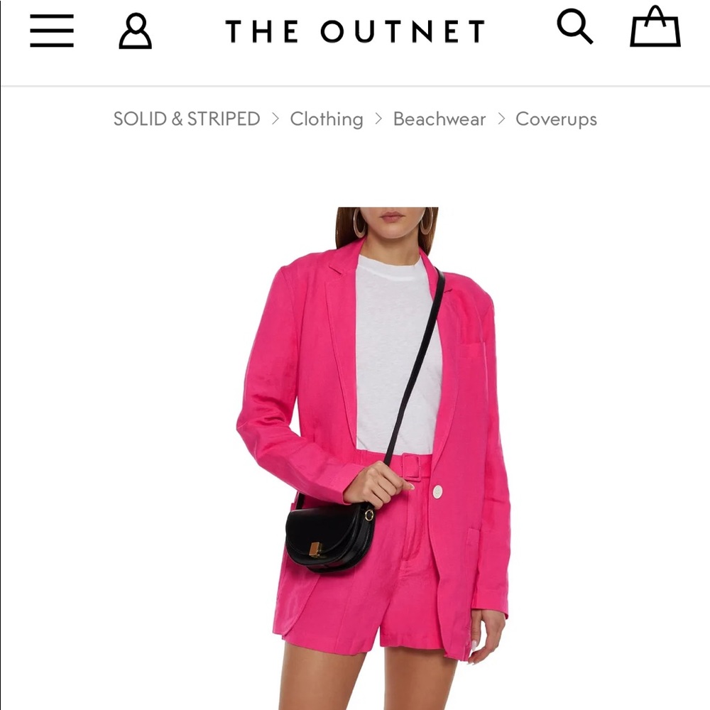 SOLID & STRIPED beach linen blend blazer NWT